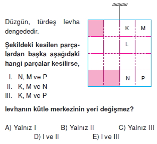 Ağırlık merkezi çözümlü test 1005