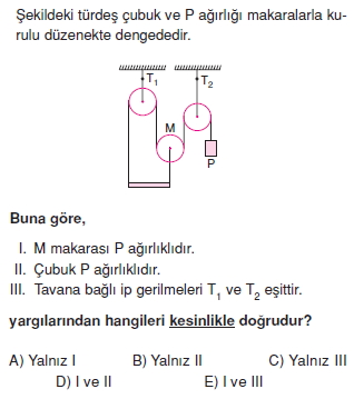 Basit Makinalar test 2001