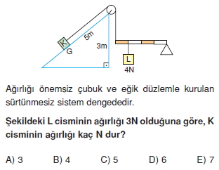 Basit Makinalar çözümlü test 2006