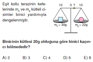 Madde ve Özellikleri test 2001