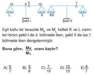 Madde ve Özellikleri test 3002