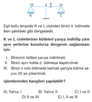 Madde ve Özellikleri çözümlü test 1003