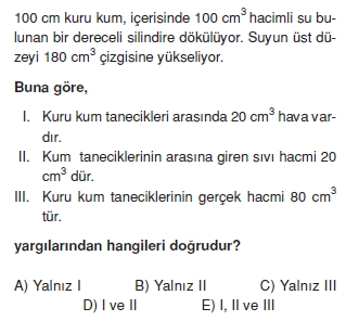 Madde ve Özellikleri çözümlü test 1004