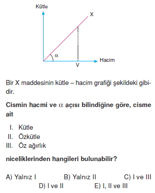 Madde ve Özellikleri çözümlü test 1005