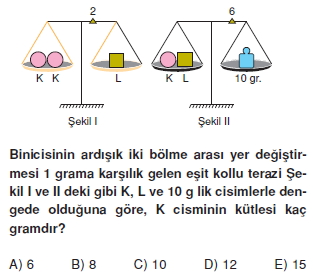 Madde ve Özellikleri çözümlü test 2001