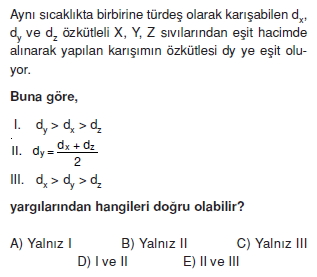 Madde ve Özellikleri çözümlü test 2004