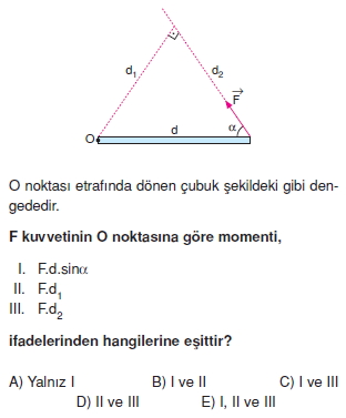 Moment Ve Denge Cozumlu test 2001