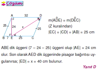 Paralelkenarda Alan Özellikleri013