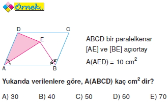 Paralelkenarda Alan Özellikleri014