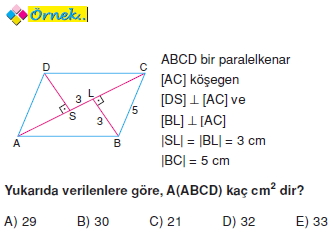 Paralelkenarda Alan Özellikleri016