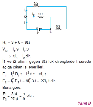 Elektrik Akimi Cozumlu Test 2 Bilgicik Com Bilgicik Com