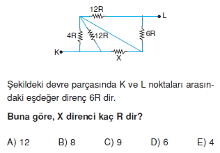 Elektrik Akımı çözümlü test 1003