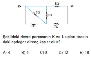 Elektrik Akımı çözümlü test 1005