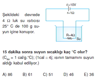 Elektrik Akımı çözümlü test 1007