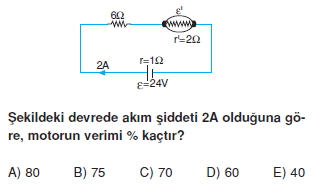 Elektrik Akımı çözümlü test 1010