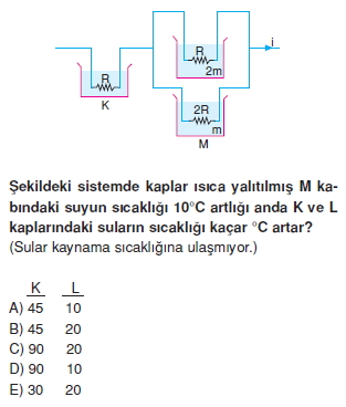 Elektrik Akımı çözümlü test 2001