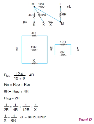 Elektrik Akımı çözümlü test 2003