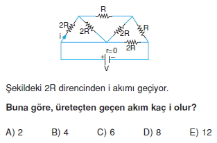 Elektrik Akımı çözümlü test 2003