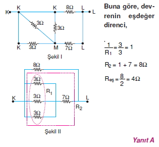 Elektrik Akımı çözümlü test 2005