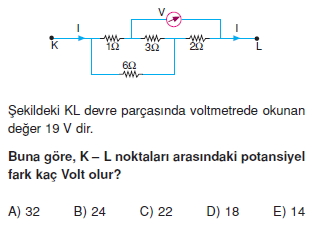 Elektrik Akımı çözümlü test 2005