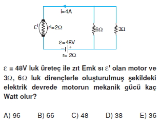 Elektrik Akımı çözümlü test 2012