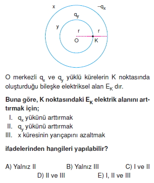 Elektriksel Alan ve Kondansatör test 1003