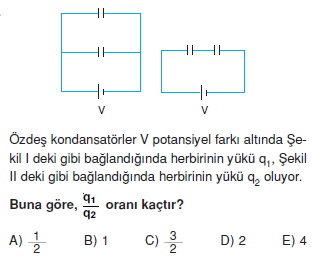 Elektriksel Alan ve Kondansatör test 1011