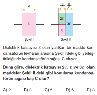 Elektriksel Alan ve Kondansatör test 2005