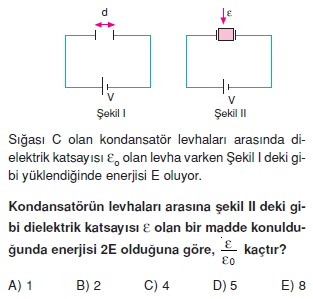 Elektriksel Alan ve Kondansatör test 2011