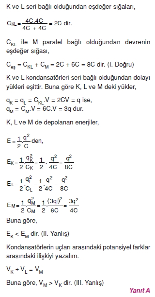 Elektriksel Alan ve Kondansatör çözümler 1008