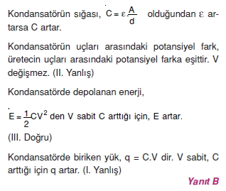 Elektriksel Alan ve Kondansatör çözümler 1009