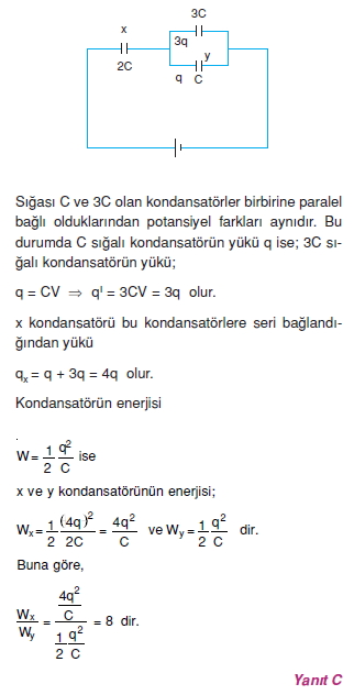 Elektriksel Alan ve Kondansatör çözümler 2008