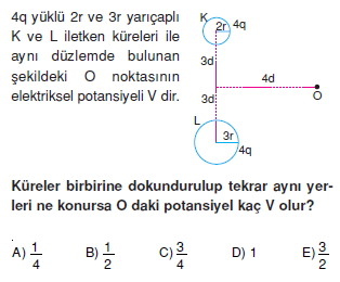 Elektriksel Alan ve Kondansatör çözümlü test 1003