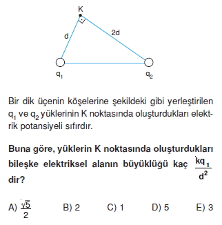 Elektriksel Alan ve Kondansatör çözümlü test 2005