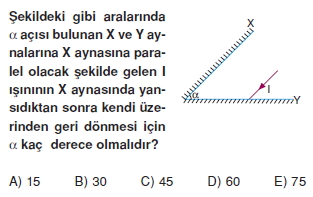 Işık Bilgisi test 1005