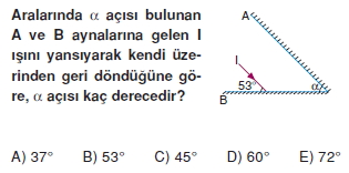 Işık Bilgisi test 2001