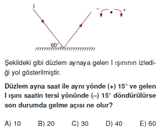 Işık Bilgisi test 2006