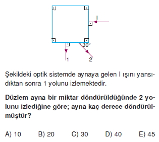 Işık Bilgisi test 2007