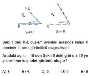 Işık Bilgisi çözümlü test 1011