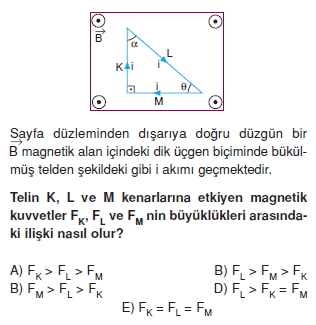 Magnetizma çözümlü test 1005