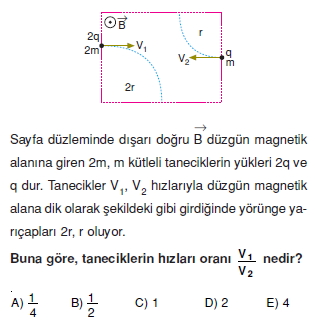 Magnetizma çözümlü test 1006