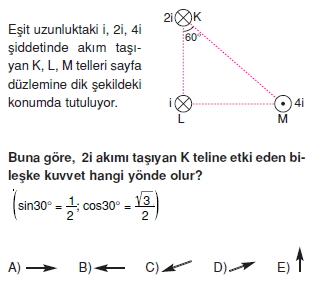 Magnetizma çözümlü test 1007