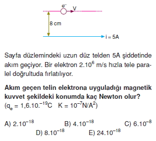 Magnetizma çözümlü test 1009