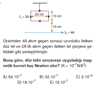 Magnetizma çözümlü test 1010