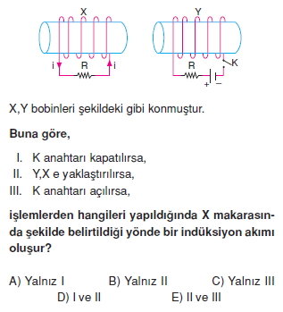 İndüksiyon ve Alternatif Akım test 1002