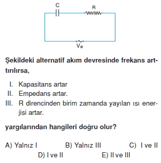 İndüksiyon ve Alternatif Akım test 1008