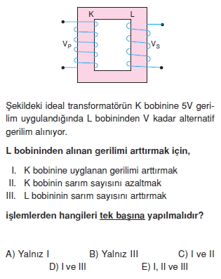 İndüksiyon ve Alternatif Akım test 2001