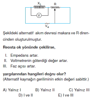 İndüksiyon ve Alternatif Akım test 2003