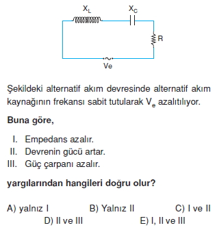 İndüksiyon ve Alternatif Akım test 2009