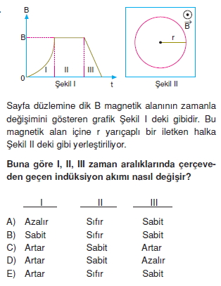 İndüksiyon ve Alternatif Akım test 2010